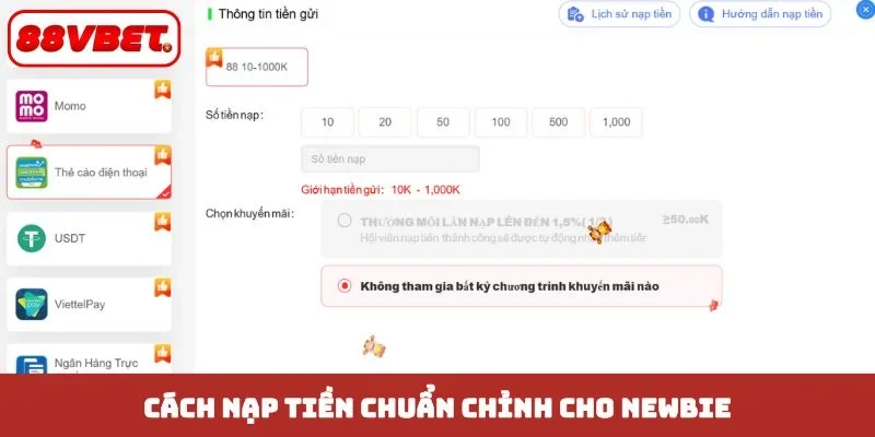 Cách nạp tiền chuẩn chỉnh cho newbie